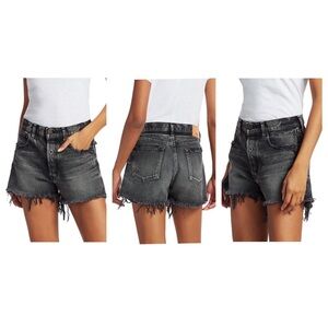 Moussy Vintage Perrysburg Black Distressed Cut-Off Jean Shorts Size 28